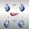 Service Caster 5 Inch 316SS Blue Polyurethane Swivel 1/2 Inch Threaded Stem Caster Brakes, 2PK SS316TS20S514-PPUB-BLUE-121315-2TLB2 - alternate 3